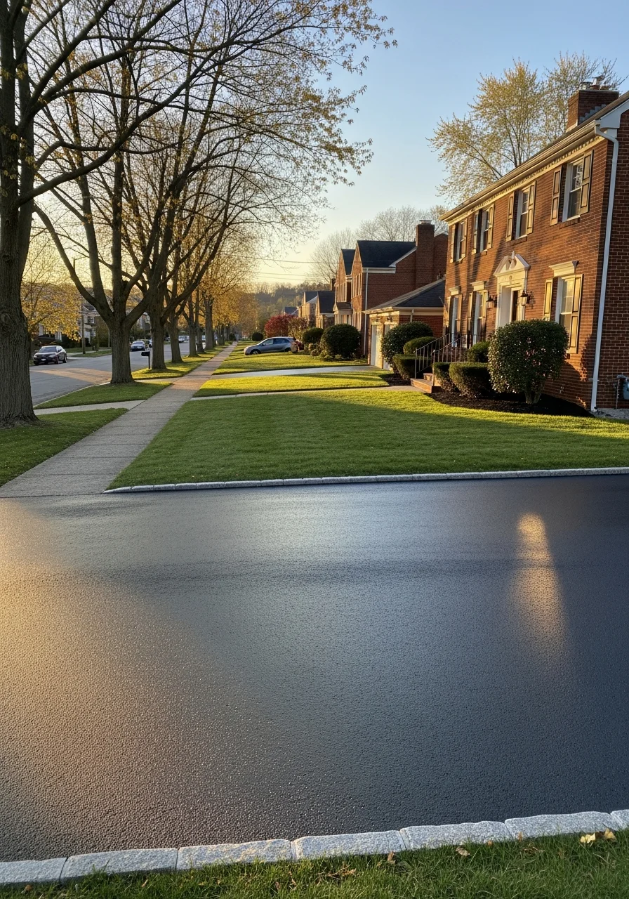 Portrait of an Irwin residential home with updated features and landscaping.